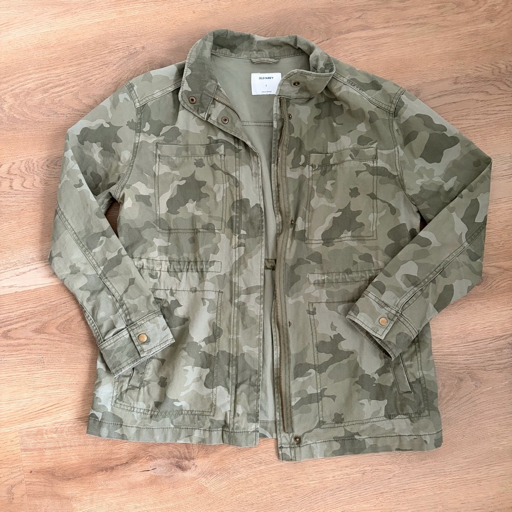 Camouflage Jacket Women's Size Small Old Navy Utility Jacket